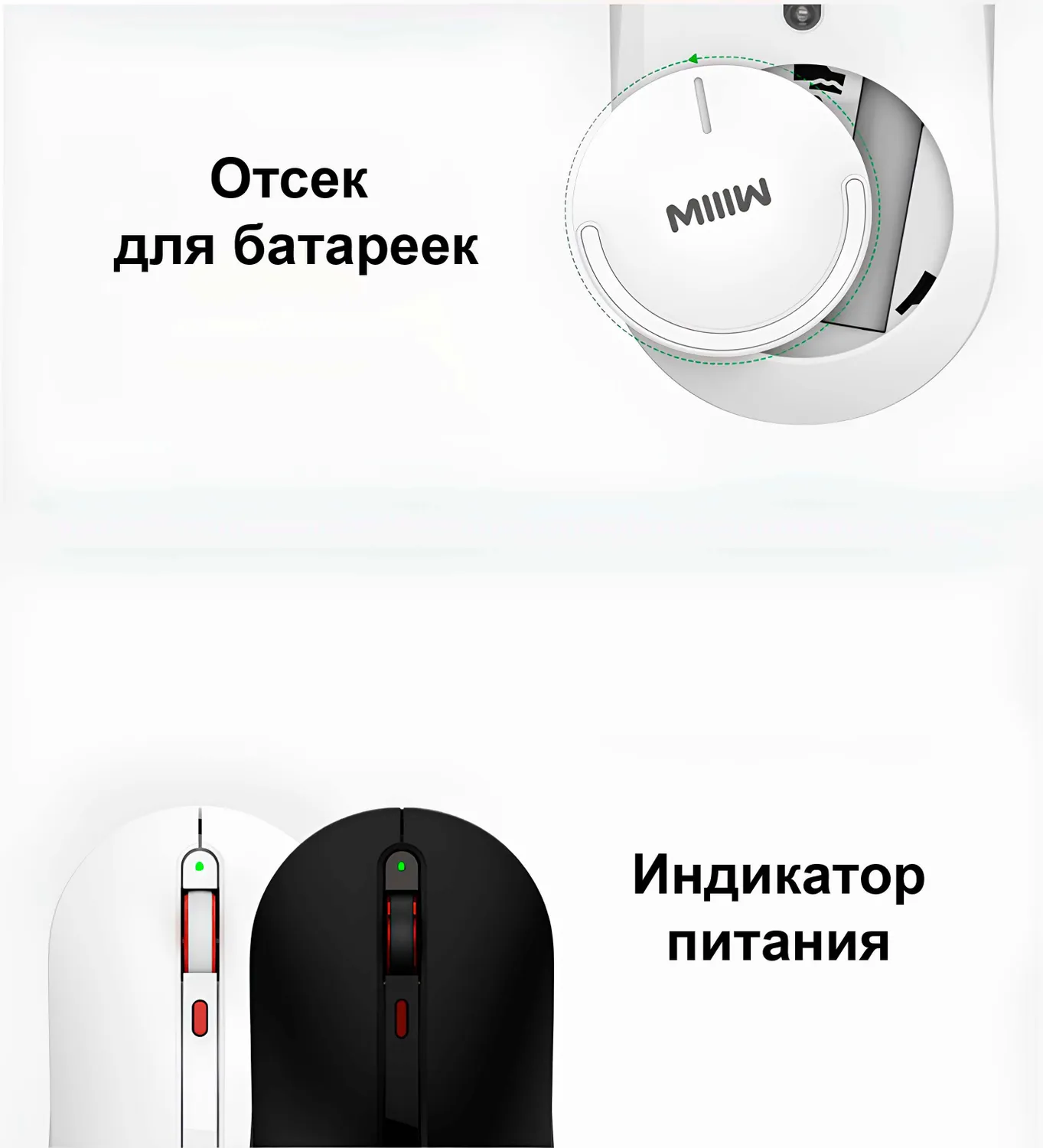 Беспроводная клавиатура с мышкой Xiaomi MIIIW Wireless Keyboard and Mouse Combo Gen 3 (MW24PB03) Белый