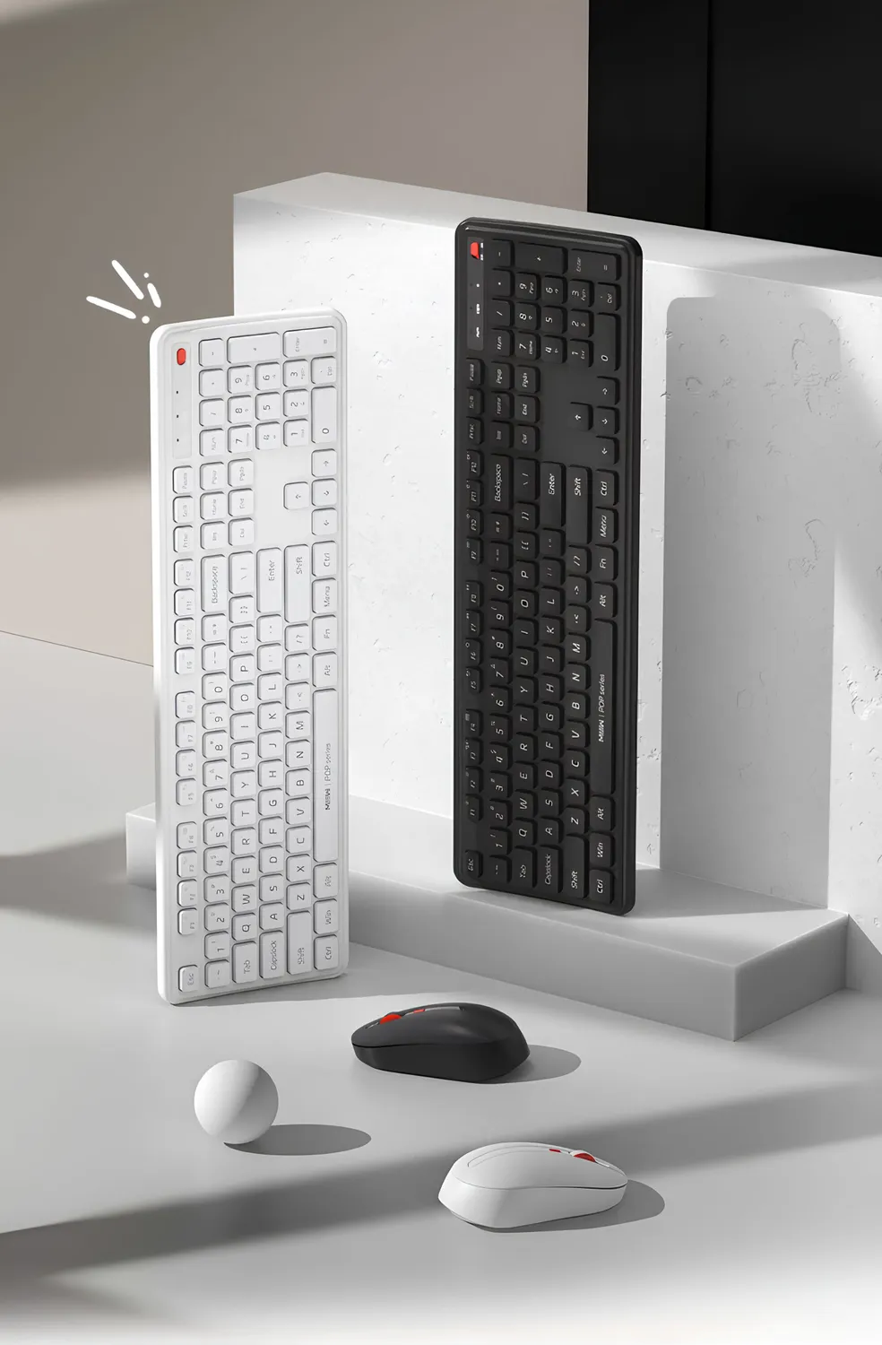 Беспроводная клавиатура с мышкой Xiaomi MIIIW Wireless Keyboard and Mouse Combo Gen 3 (MW24PB03) Белый