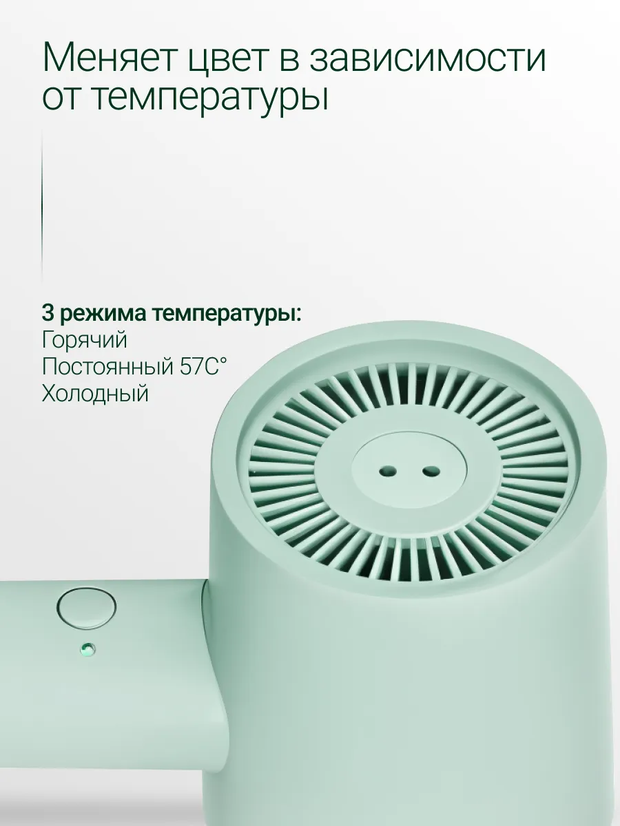 Фен Xiaomi Mijia Negative Ion Hair Dryer H301 (CMJ03ZHMG) Мятно-зеленый
