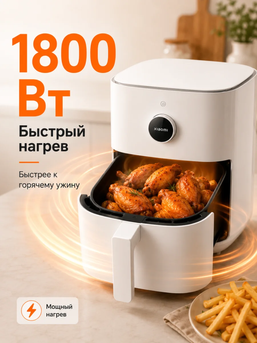 Аэрогриль Xiaomi Smart Air Fryer 6.5L (MAF10) Белый