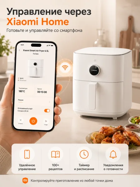 Аэрогриль Xiaomi Smart Air Fryer 6.5L (MAF10) Белый