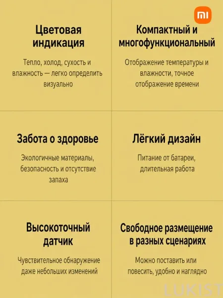 Датчик температуры и влажности с часами Xiaomi Miaomiaoce Mini (MHO-C306)