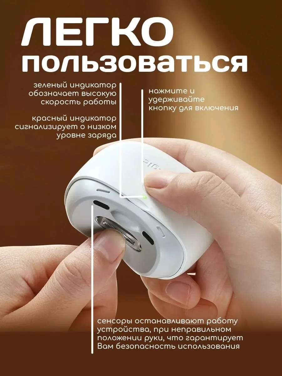 Электрические кусачки для ногтей Xiaomi Seemagic Electric Nail Clipper Pro (SMPH-ZJD03S)