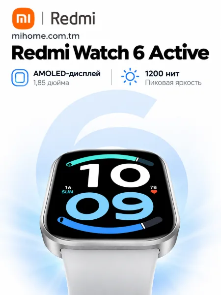Умные смарт-часы Xiaomi Redmi Watch 6 Active (AMOLED 1.85")
