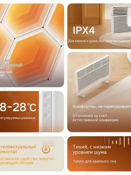 Умный обогреватель Xiaomi Mijia Electric Heater Graphene Heating (KRDNQ05ZM) 2200W